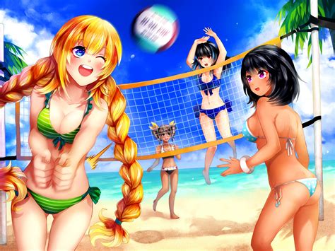 Wallpaper Anime Girls Cartoon Swimwear Hunie Pop Kyanna Delrio