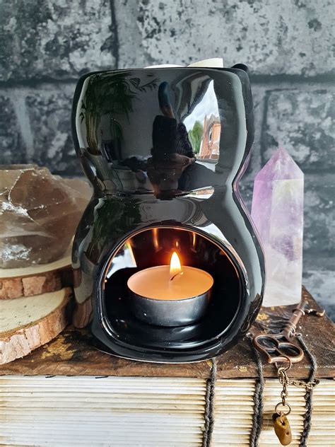Black Cat Wax Burner Witchy Oil Burner Witchy T Pagan Etsy