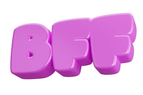Bff 3d Word Text 16458312 Png