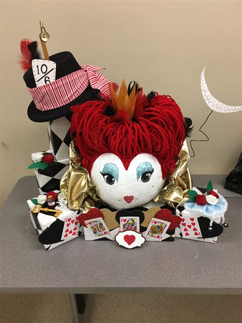 Queen Of Hearts Pumpkin Design Group Effort At Work For Our Annual