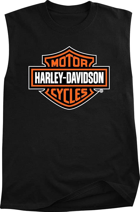 Harley Davidson Military Mens Black Bar And Shield Muscle T Shirt