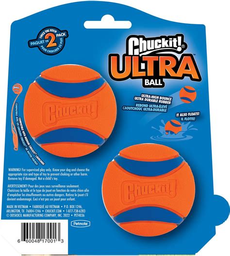 Chuckit Ultra Rubber Ball Dog Toy Medium 2 Pack