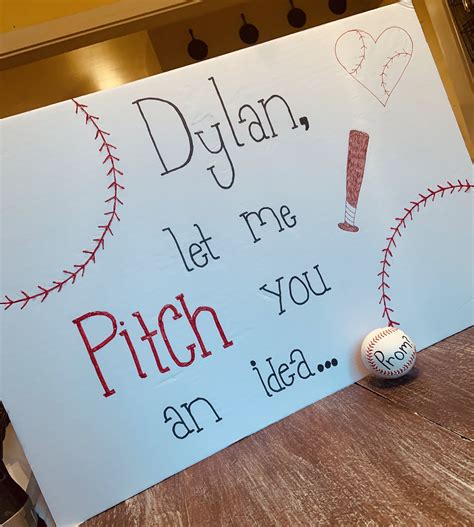 Promposal For Him 2020 Cute Baseball Theme Cute Prom Proposals