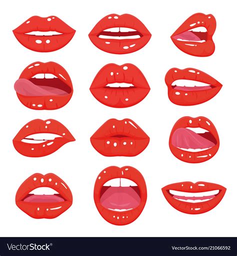 Female Red Lips Royalty Free Vector Image Vectorstock