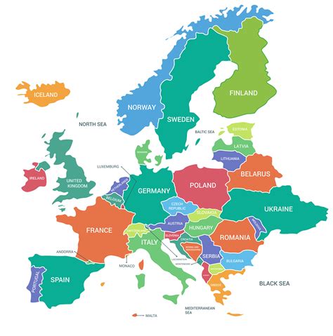 Europe Continent Voyage Carte Plan