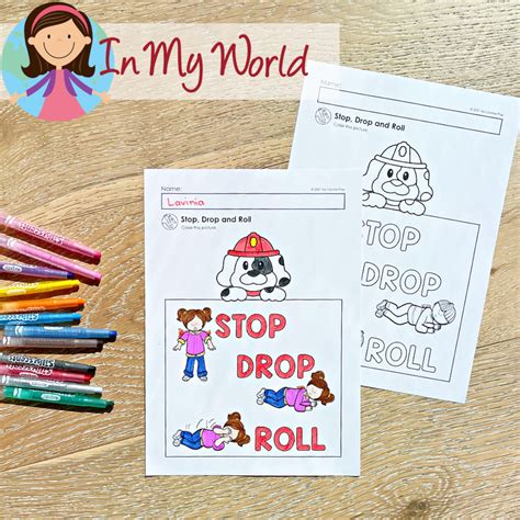 Stop Drop And Roll Coloring Sheets