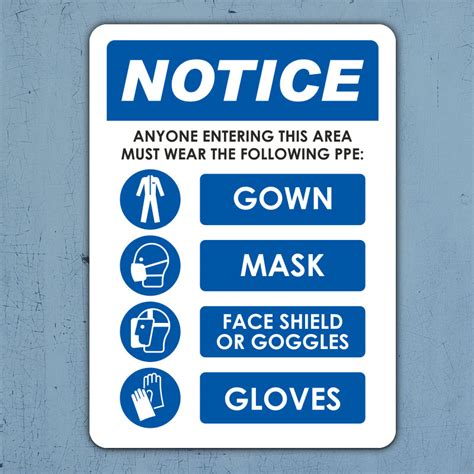 Notice Required Ppe Sign Save 10 Instantly