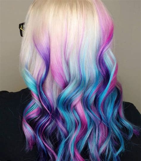 Colorful Dip Dye Hair Dip Dye Hair Hair Color Pastel Mermaid Hair Color