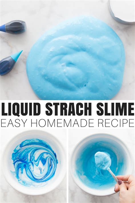 Liquid Starch Slime Recipe 3 Ingredient Homemade Slime With Kids