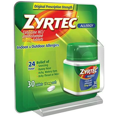 Zyrtec Allergy Tablets 10 Mg 30 Ct