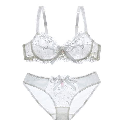 Womens Sexy Romantic Bridal Bra Panty Set