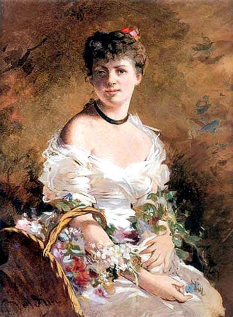 Lady With Flowers 1870 Painting By Giovanni Boldini Pixels
