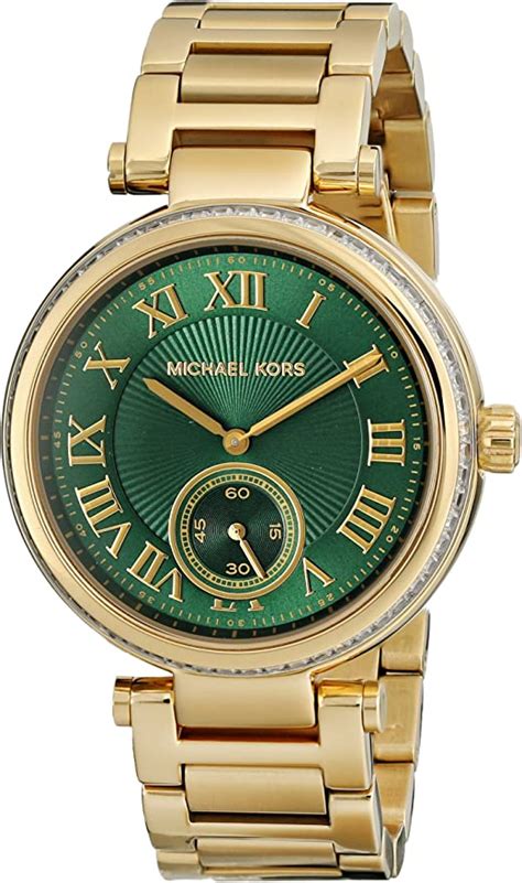 Michael Kors Womens Mk6065 Skylar Goldgreen Watch