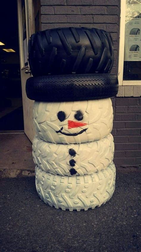 Tire Snowman Christmas Decorations Diy Outdoor Outdoor Christmas
