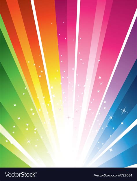 Rainbow Burst Royalty Free Vector Image Vectorstock