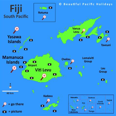 Fiji Regionen Karte