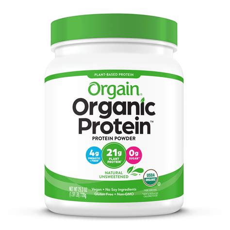 Orgain Organic Protein Powder Natural Unsweetened G Protein Lb Walmart Walmart