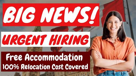 10 Free Visa Free Accommodation Jobs In Canada With Salaries And Visa Sponsorship In 2023 Youtube