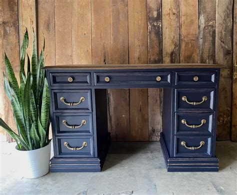 Custom Blue Desk General Finishes Design Center