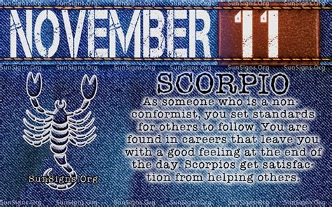 November 11 Scorpio Birthday Calendar Birthday Horoscope Birthday
