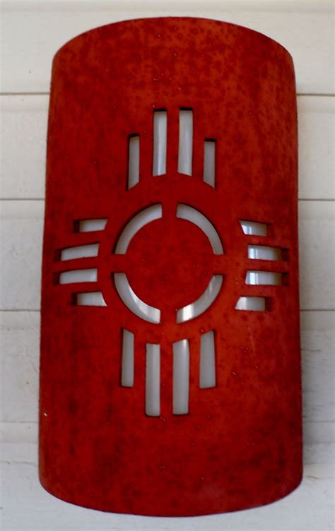 New Mexico Sun Outdoor Wall Sconce Southwestern Santa Fe Style Made To