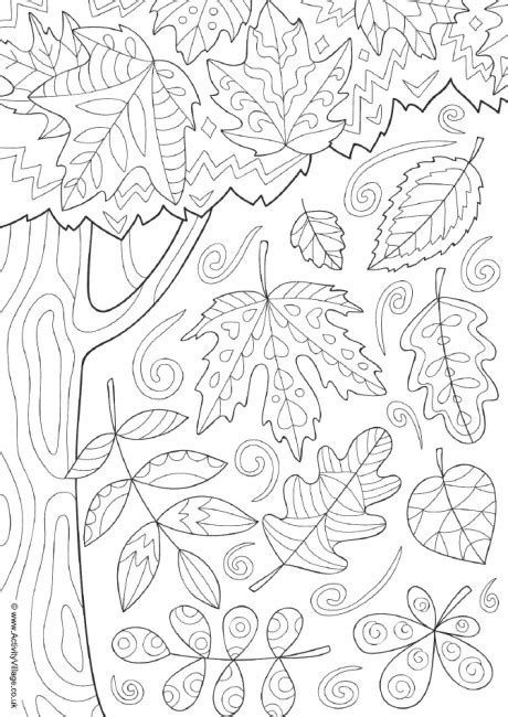 Start to give the kids some preschooler activities, such as by using vegetables coloring pages. Autumn Doodle Colouring Page