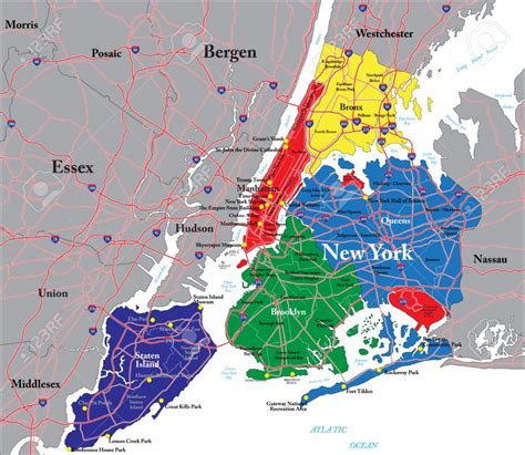 Arriba 105 Foto Mapa De New York Y Sus Ciudades Lleno 092023