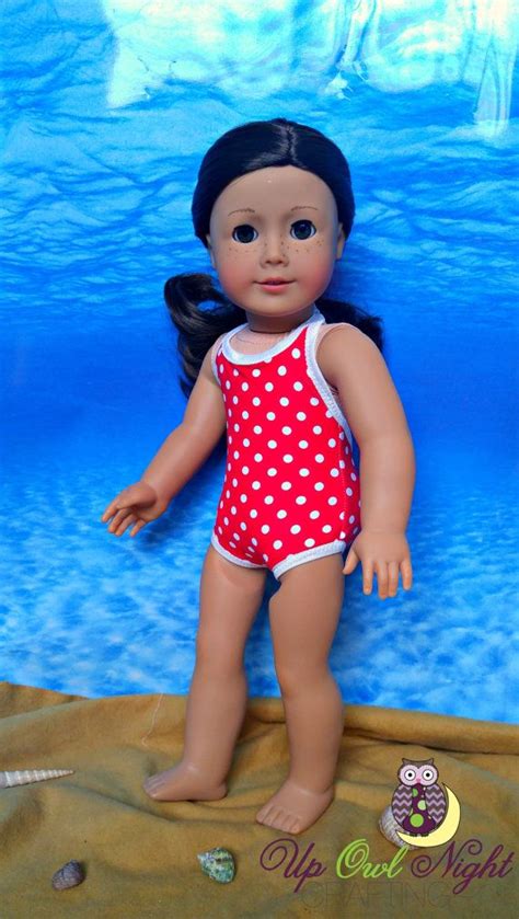 red polka dot swimsuit fits 18 dolls like american girl by upowlnightcrafting on etsy american