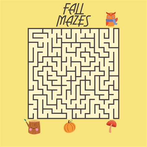 5 Best Images Of Autumn Leaf Maze Printable Printable Fall Mazes For