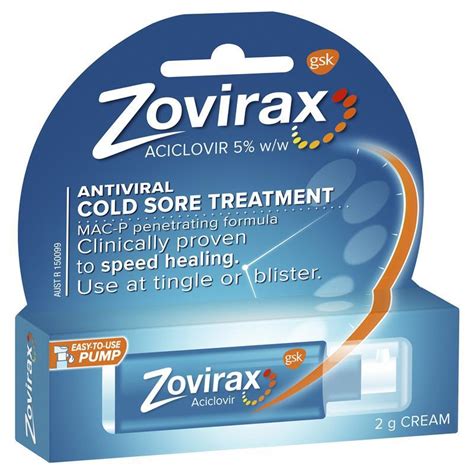 Buy Zovirax Cold Sore Cream Pump 2g Online At Epharmacy