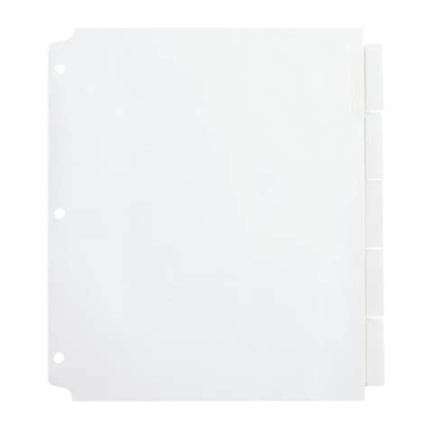 Our standard dividers featuring mylar laminated tabs are the most popular option, especially when used as custom binder tab dividers. Office Depot Brand Insertable Extra Wide Dividers With Big Tabs Clear 5 Tab by Office Depot ...