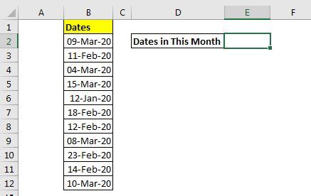 If the datediff is 0 and the selection is a consecutive month you'll get two moths instead of 1. How to Count Dates of Current Month in Excel Range