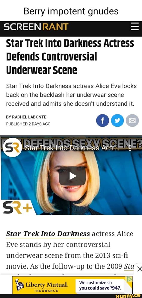 Berry Impotent Gnudes SCREEN RANT Star Trek Into Darkness Actress