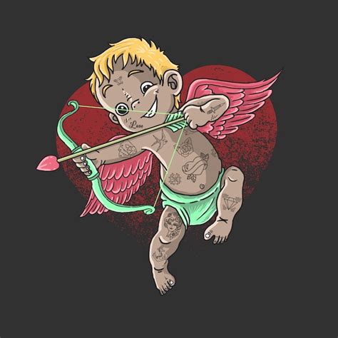 Premium Vector Valentine Character Cupid Cute Angel Love Illustration