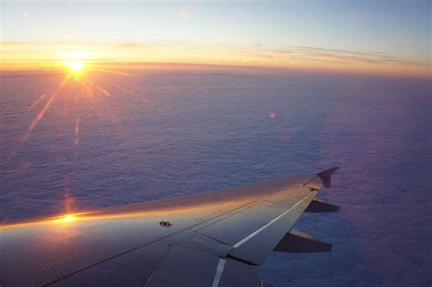 Wallpapers Atmosphere Sea Horizon Sun Airplane Sunset Photography