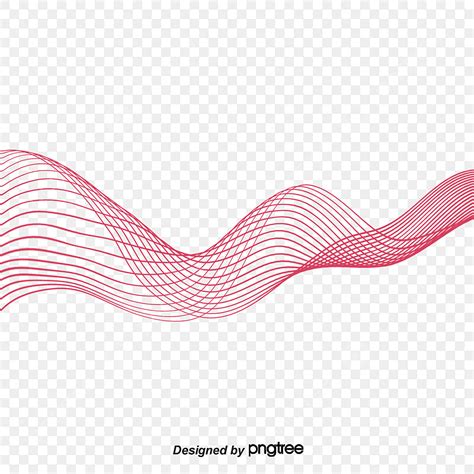 Red Wavy Lines Png Image Red Wavy Line Shading Wave Vector Shading