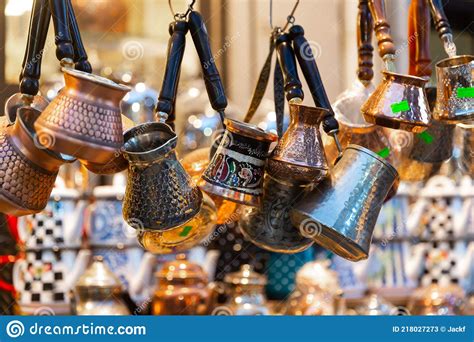 Traditional Turkish Cezve Stock Image Image Of Copper