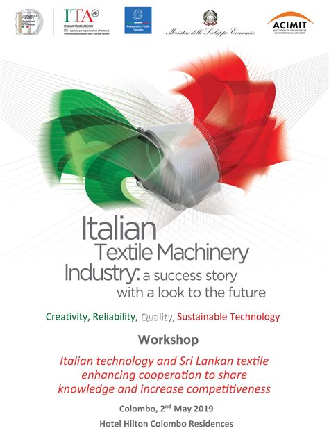 Italian Textile Machinery Event In Sri Lanka 1 3 May 2019 Italian