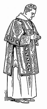 Catholic Drawing Deacon Roman Vestments Priest Coloring Line Dalmatic Mass Vestment Church Wearing Traditional Religious Drawings Católico Wikimedia Medieval sketch template