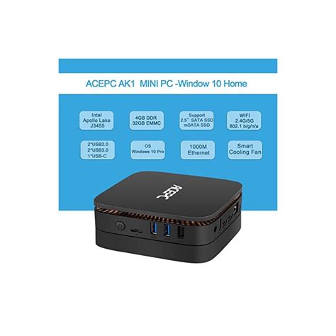 Acepc Ak1 Mini Pc Intel Celeron Prozessor J3455 Windows 10 Home 64