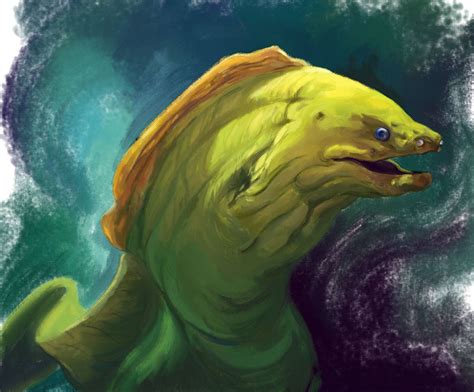 Green Moray Eel, Ally Chetkovich on ArtStation at https://www