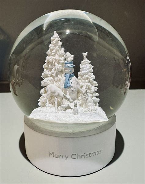 Brand New Wedgwood Christmas Snow Globe 2022 Snowman With Woodland