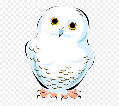 Snowy Owl Clip Art Image Vector Graphics Cute Snowy Owl Clip Art