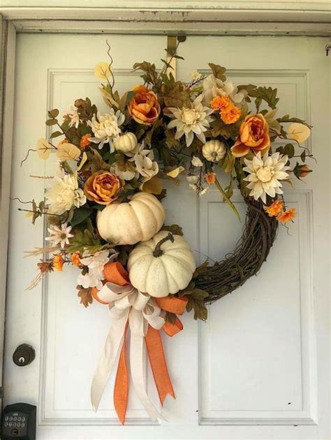 Best 34 Elegant Fall Wreath Ideas For Front Door The Princess Home