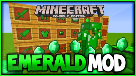 Minecraft Console Mod Concept Gameplay Emerald Mod Xbox