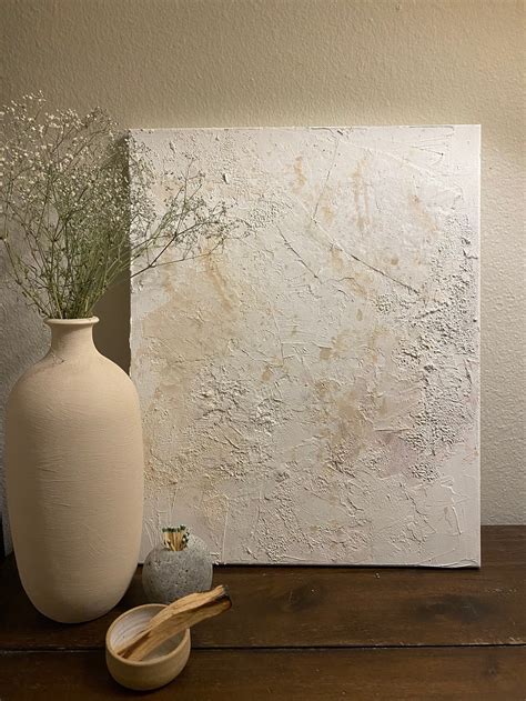 Textured Abstract Neutral Painting 16 X 20 Etsy