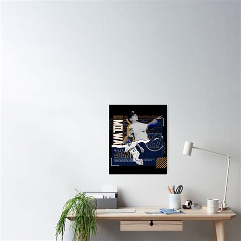 Willy Adames Baseball Poster For Sale By Parkerbar6o Redbubble