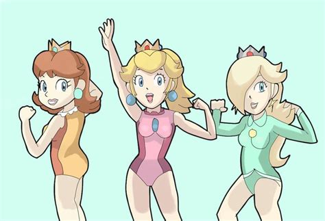 Peach Rosalina And Daisy Olympics By Retro Robosan On Deviantart Super Mario Art Super Mario