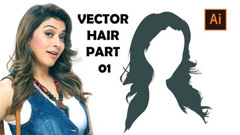 How To Vector Hair In Illustrator Part 01 For Beginner Adobe