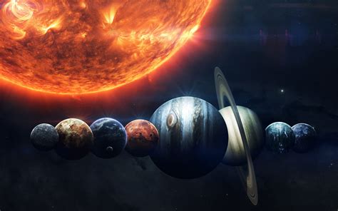 Planets Digital Wallpaper Planet Sun Digital Art Space Hd Wallpaper